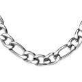Collier en acier maille altern&eacute;e 1+3 - largeur 11mm et longueur 55cm Artemare
