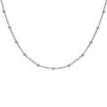 Collier en acier maille for&ccedil;at avec boules 50+10cm