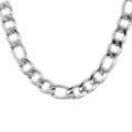 Collier en acier maille altern&eacute;e 1+3 - largeur 9mm et longueur 50cm Artemare