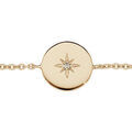 Bracelet en plaqu&eacute; or cha&icirc;ne et pastille avec etoile oxyde blanc serti 16+3cm Artemare
