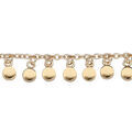 Bracelet en plaqu&eacute; or cha&icirc;ne et pampilles lisses 16+3cm Artemare