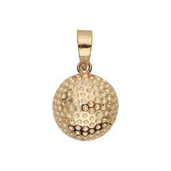 Pendentif en plaqu&eacute; or balle de golf