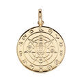 Pendentifs sur Artemare : Pendentif en plaqu&eacute; or disque roue astrologique