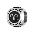 Charms thabora grand mod&egrave;le pour homme en acier boule signe zodiaque B&eacute;lier patin&eacute; noire Artemare