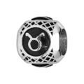 Charms thabora grand mod&egrave;le pour homme en acier boule signe zodiaque Taureau patin&eacute; noire Artemare