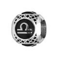 Charms Thabora grand mod&egrave;le pour homme en acier boule signe zodiaque Balance patin&eacute; noire Artemare