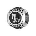 Charms thabora grand mod&egrave;le pour homme en acier boule signe zodiaque Capricorne patin&eacute; noire Artemare