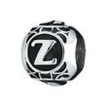 Charms Thabora grand mod&egrave;le pour homme en acier boule lettre "Z" patin&eacute; noire