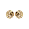 Boucles d'oreille sur Artemare : Boucles d'oreille en argent et dorure jaune boule diamant&eacute;e 6mm et fermoir poussette