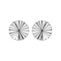 Boucles d'oreille sur Artemare : Boucles d'oreille en argent rhodi&eacute; disque ethnique 8mm et fermoir poussette