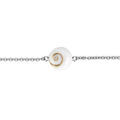 Bracelets sur Artemare : Bracelet en argent rhodi&eacute; cha&icirc;ne avec coquillage oeil de sainte lucie - 18cm r&eacute;glable &agrave; 16 et 17cm
