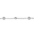 Bracelets sur Artemare : Bracelet en argent rhodi&eacute; cha&icirc;ne avec oxydes blancs boules 16+3cm