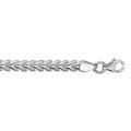 Bracelet en argent rhodi&eacute; maille fantaisie &eacute;pi 17cm Artemare