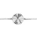 Bracelet en argent rhodi&eacute; cha&icirc;ne disque ethnique 16+2cm Artemare