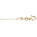 Bracelet en argent et dorure jaune cha&icirc;ne avec fines boules 15+3cm