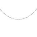 Collier en argent rhodi&eacute; avec perles blanches 40+5cm Artemare