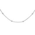 Colliers sur Artemare : Cha&icirc;ne en argent rhodi&eacute; maille fantaisie avec fines boules 38cm