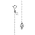 Chaine sur Artemare : Bijou de dos en argent rhodi&eacute; cha&icirc;ne et boule diamant&eacute; 20cm