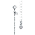 Chaine sur Artemare : Bijou de dos en argent rhodi&eacute; cha&icirc;ne et oxyde blanc serti clos 20cm