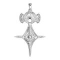 Pendentif en argent rhodi&eacute; Croix du Sud