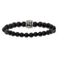 Bracelet extensible junior avec perles en bois noir et motif grecque Artemare