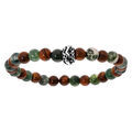 Bracelet extensible junior avec perles en bois et quartz vert Artemare