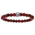 Bracelet extensible junior avec perles en bois et quartz rose Artemare