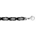 Bracelets sur Artemare : Bracelet en acier et PVD noir gros maillon 22cm