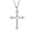 Colliers sur Artemare : Collier en acier avec Pendentif (17X3mm) r&eacute;sine vlanche et pierres blanches - 45+5cm