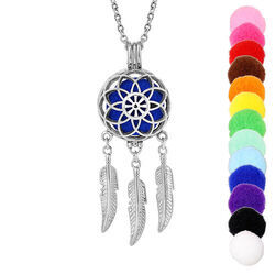 Collier Bola diffuseur de parfum attrape r&ecirc;ve et fleur - r&eacute;glable 60 &agrave; 100cm