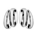 Boucles d'oreille en plaqu&eacute; palladium double ruban et fermoir clip