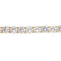 Bracelet en vermeil riviere d'oxydes blancs sertis souple en 19cm