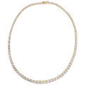 Chaine sur Artemare : Collier en vermeil riviere d'oxydes blancs sertis en chute 42cm