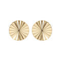 Boucles d'oreille sur Artemare : Boucles d'oreille en plaqu&eacute; or disque ethnique 8 mm et fermoir poussette