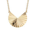 Colliers sur Artemare : Collier en plaqu&eacute; or disque ethnique coup&eacute; 40+4cm
