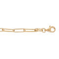 Bracelet en argent et dorure jaune maille longue rectangulaire 16+3cm Artemare