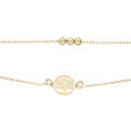 Bracelet en argent et dorure jaune double cha&icirc;ne arbre de vie et boules 16+3cm Artemare