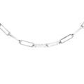 Chaine sur Artemare : Collier en argent rhodi&eacute; maille rectangulaire 38+4cm