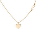 Collier en argent rhodi&eacute; et dorure jaune cha&icirc;ne avec pendentif coeur et symbole infini 40+5cm
