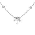 Colliers sur Artemare : Collier en argent rhodi&eacute; arbre de vie et oxydes blancs sertis 40+5cm