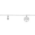 Cha&icirc;ne de cheville en argent rhodi&eacute; avec pampilles arbre de vie et boules 23+3cm Artemare