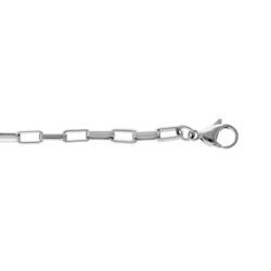 Bracelet en acier maille rectangle 17+4cm