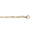 Bracelet en acier et PVD jaune maille rectangle 17+4cm Artemare