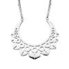 Collier en acier cha&icirc;ne avec d&eacute;coupe cercle cisel&eacute; 45+5m