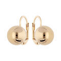 Boucles d'oreille sur Artemare : Boucles d'oreille en plaqu&eacute; or boule lisse 12mm avec fermoir dormeuse