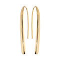 Boucles d'oreille sur Artemare : Boucles d'oreille passantes en plaqu&eacute; or courbe lisse