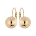 Boucles d'oreille sur Artemare : Boucles d'oreille en plaqu&eacute; or boule lisse 10mm et fermoir dormeuse