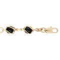 Bracelets sur Artemare : Bracelet en plaqu&eacute; oravec perles noires 16+3cm
