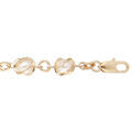 Bracelets sur Artemare : Bracelet en plaqu&eacute; or anneau alternant avec perles blanches en cage 16+3cm