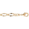 Bracelet en plaqu&eacute; or mailles fines ovales 18+3cm